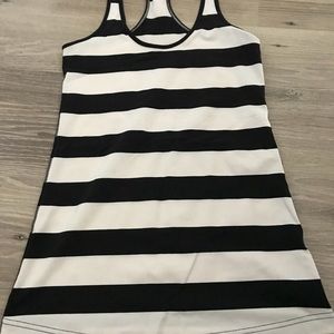 SOLD. Lululemon CRB black white striped 6